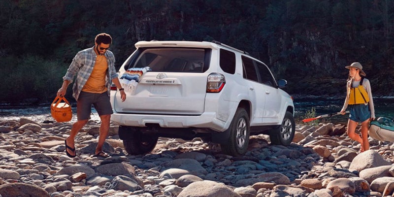 A family doing outdoor activities after driving there in their 2024 Toyota 4Runner near Bishop, CA