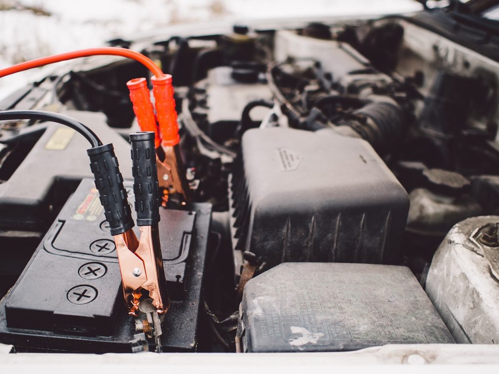 Image by StockSnap from Pixabay Jumper cables being used to jump start a Toyota in Bishop, CA