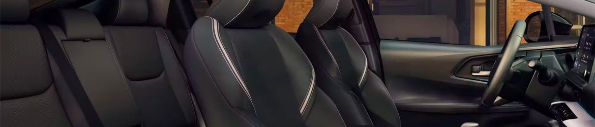 The seats of a 2024 Toyota Prius near Bishop, CA