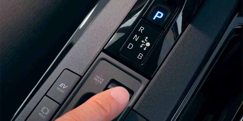 A button pushed on a 2024 Toyota Prius in Bishop, CA