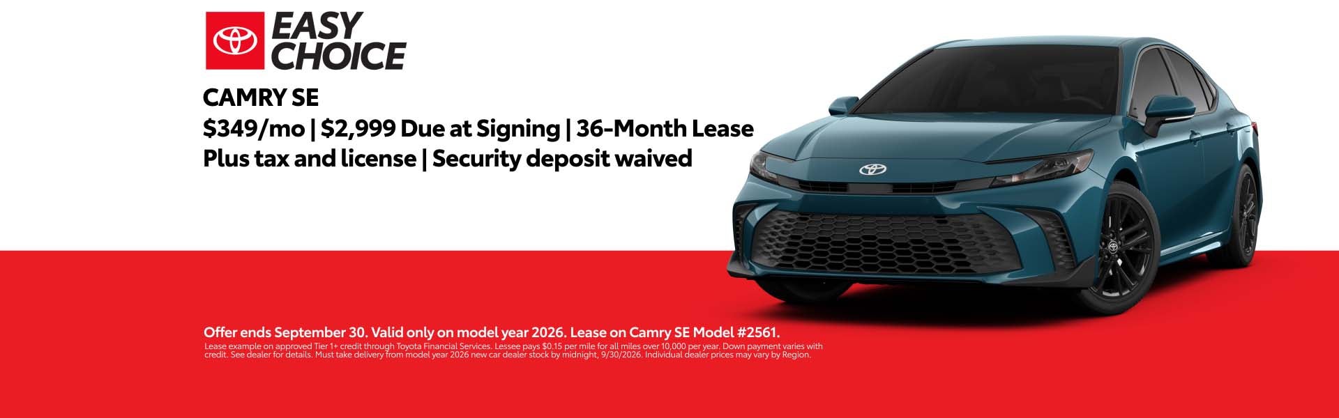 Toyota Camry SE | Lease offer